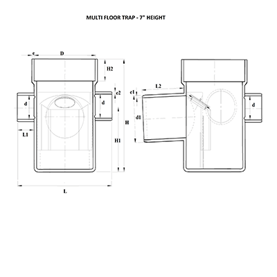 7-inch Multi-floor Trap Diagram | SWR Pipes