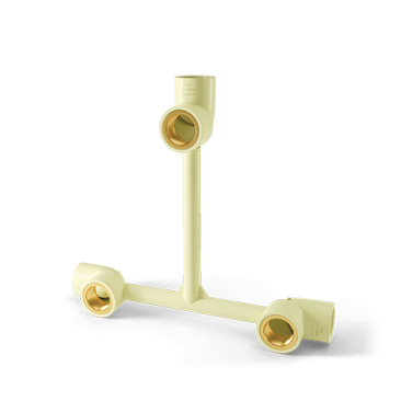 Top Side 6' & 7' - Wall Mixer Diagram | CPVC Pipes