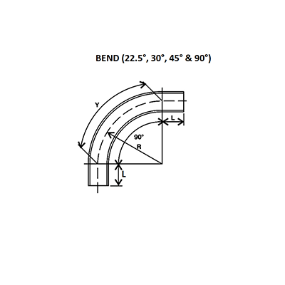 90 Bend Pipe Fitting Diagram | Agricultural Pipe