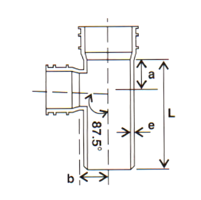 Selfit Reducing Tee Diagram | SWR Pipes