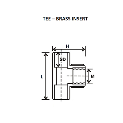 Tee Fitting Brass Insert for Agriculture Pipes