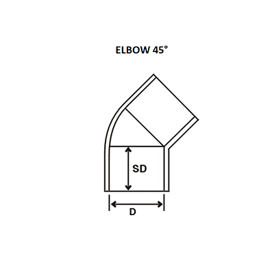 45° Elbow Diagram | Agricultural Pipes