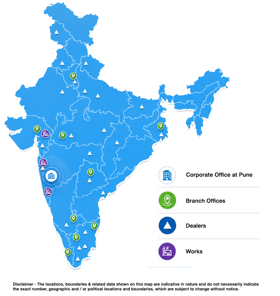 Finolex locations shown on the map