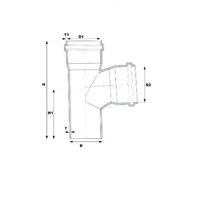 PVC Plain Swept Tee | SWR Pipes